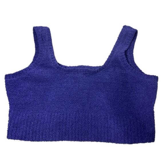 Daily Practice by Anthropologie Snuggle Purple Cropped Top Size XL Soft Fleece - Picture 6 of 8